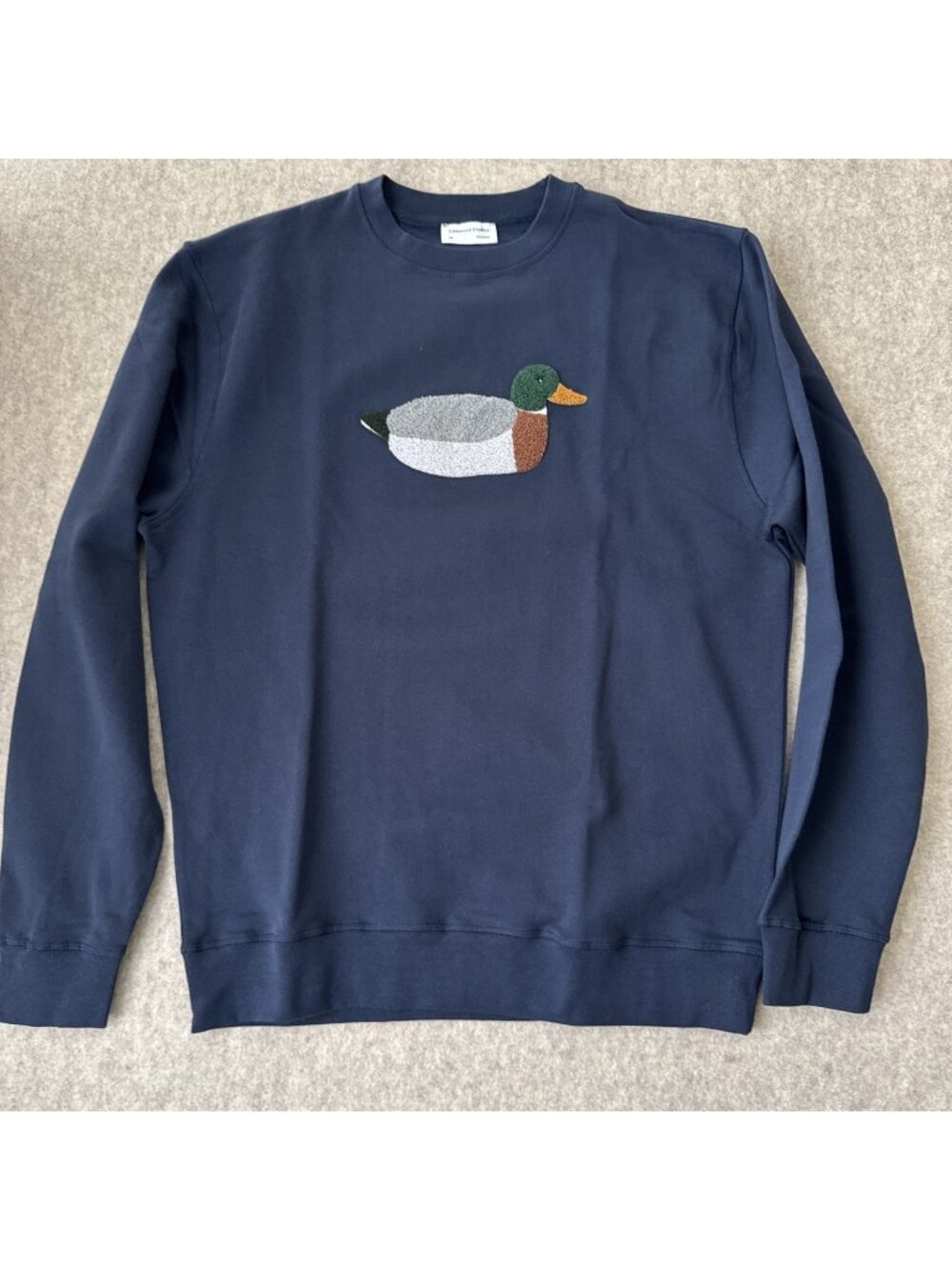 Edmmond‎ Studios Organic Cotton Duck Hunt Sweatshirt Mens 2XL Navy NWT